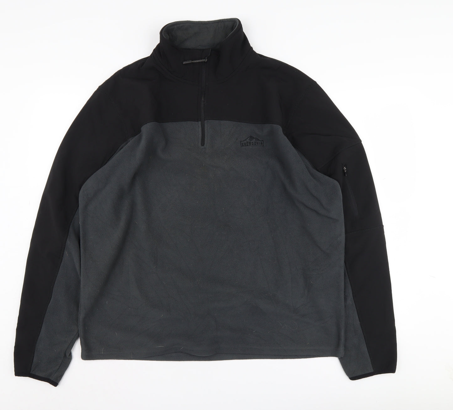 Snowdonia Men's Black XL 1/4 Zip Fleece Sweatshirt