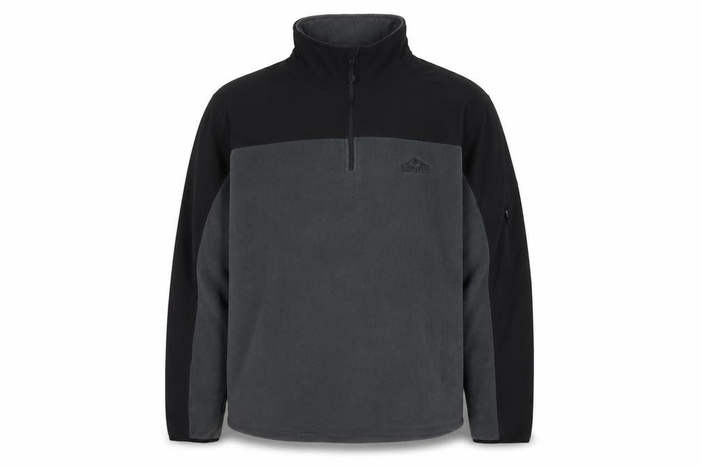 Snowdonia Men's Black XL 1/4 Zip Fleece Sweatshirt