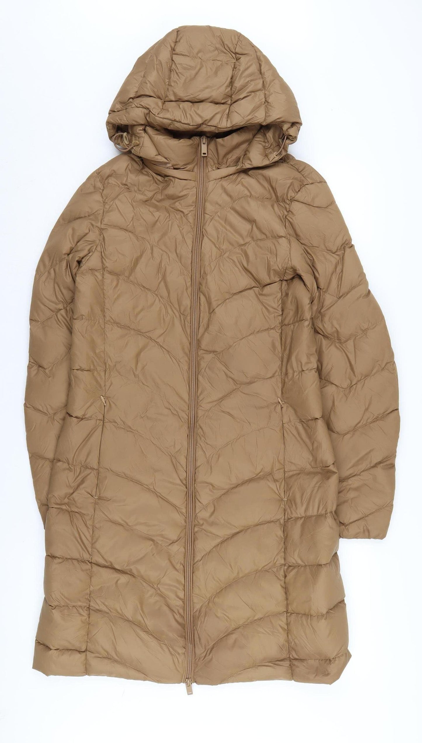 Marks and Spencer Brown Puffer Coat, Size 10, Women's