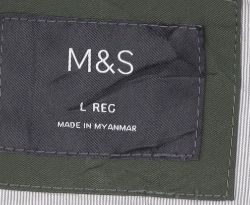 Marks and Spencer Men's Green Casual Jacket, Size L