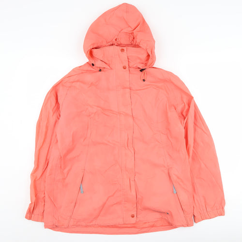 Regatta Women's XL Orange Rain Coat, Hooded Waterproof Jacket