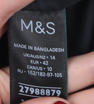 Marks and Spencer Women's Black Size 14 Puffer Jacket