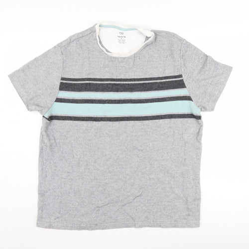 Marks and Spencer Grey Striped Men’s XL T-Shirt