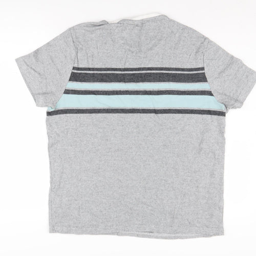 Marks and Spencer Grey Striped Men’s XL T-Shirt