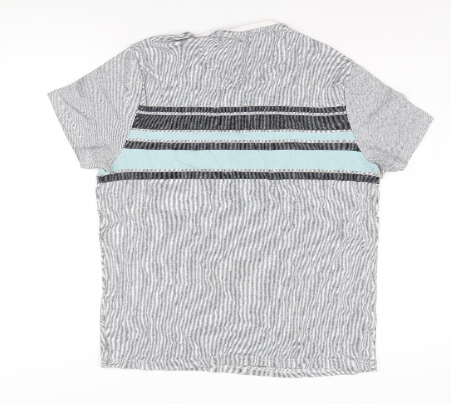 Marks and Spencer Grey Striped Men’s XL T-Shirt