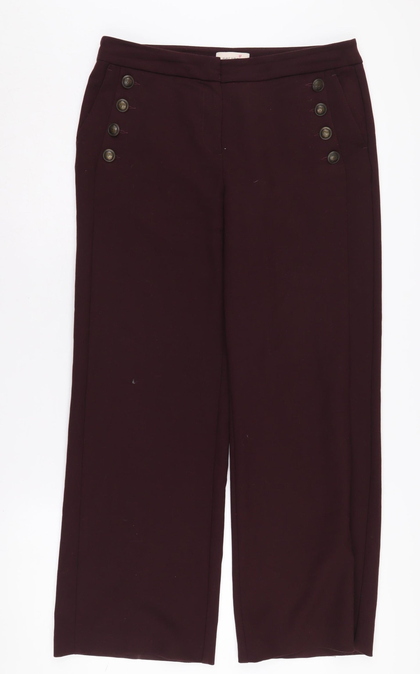 Marks and Spencer Women's Brown Wide-Leg Trousers Size 12