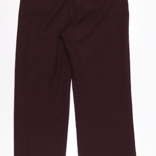 Marks and Spencer Women's Brown Wide-Leg Trousers Size 12