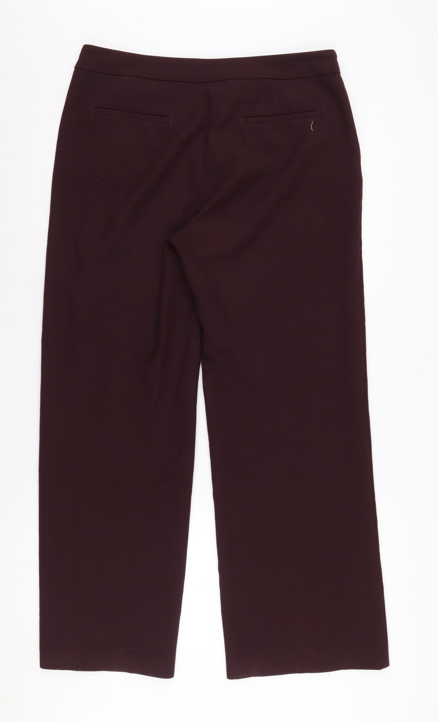 Marks and Spencer Women's Brown Wide-Leg Trousers Size 12