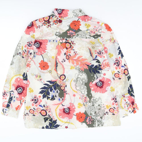 Marks and Spencer Women's Multicoloured Floral Button-Up Shirt