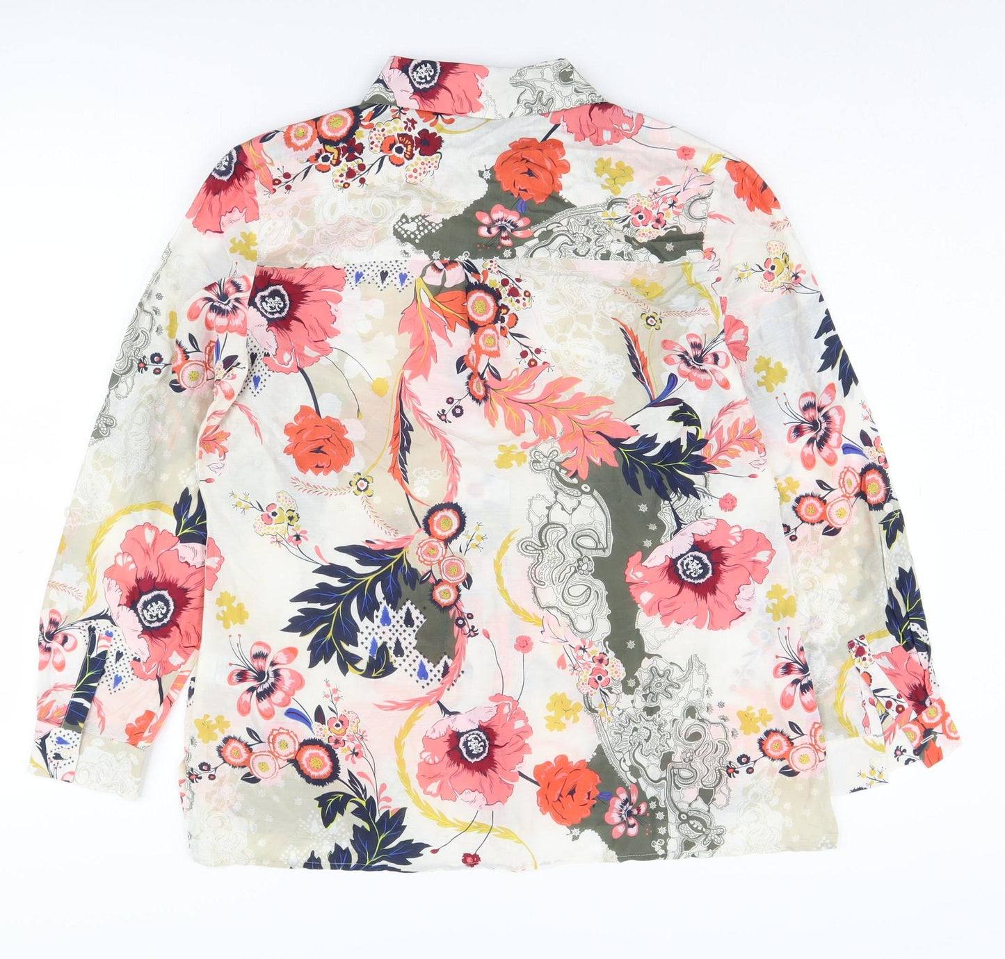 Marks and Spencer Women's Multicoloured Floral Button-Up Shirt