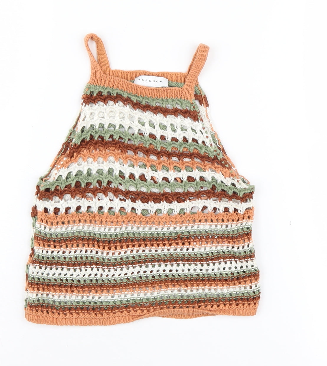 Topshop Women's XS Multicoloured Crochet Vest