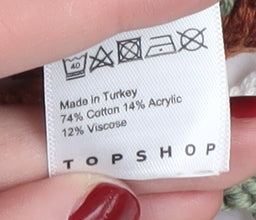 Topshop Women's XS Multicoloured Crochet Vest