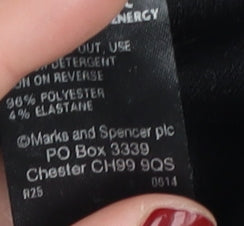 Marks and Spencer Black 3/4 Sleeve Velvet Dress