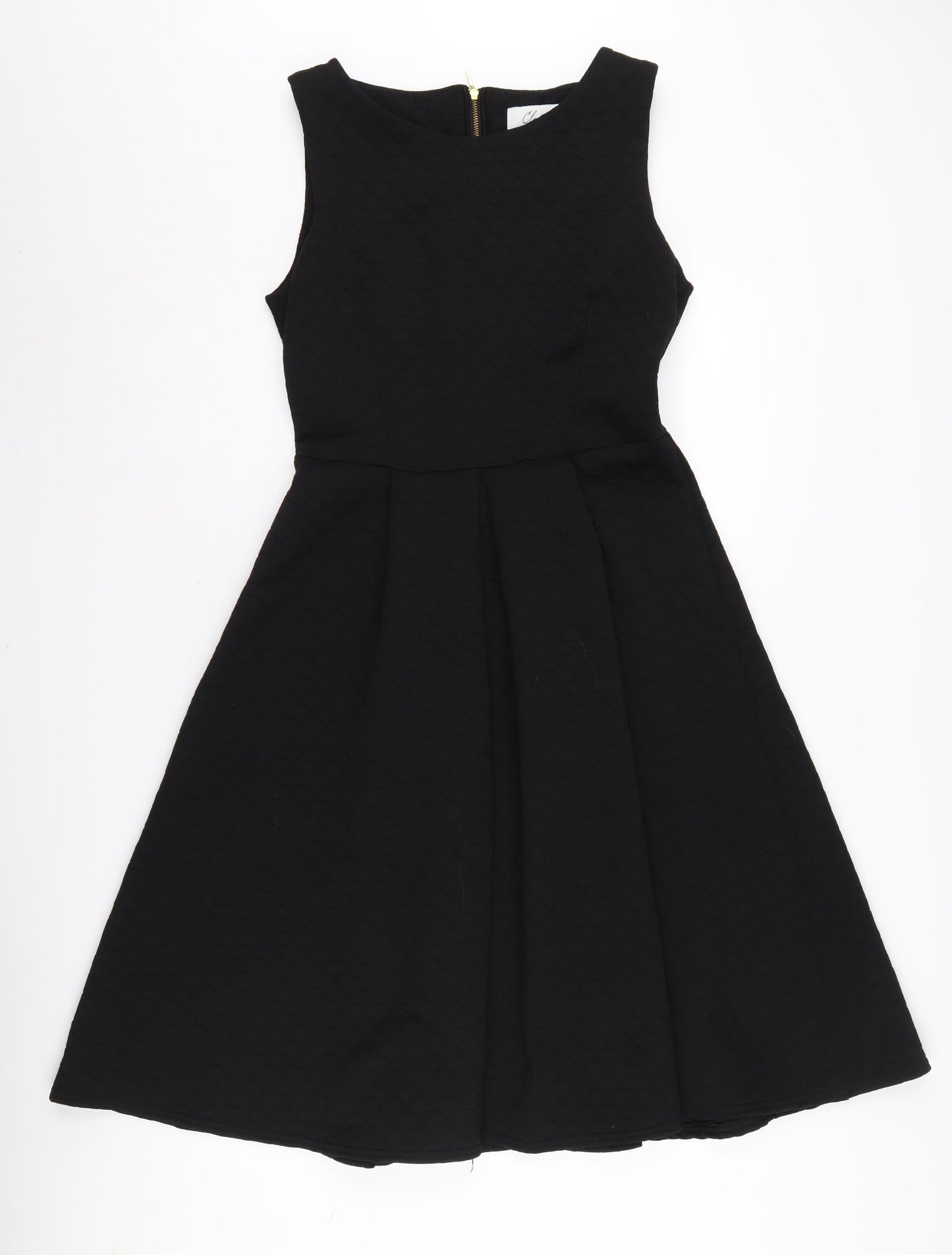 Closet Black Fit & Flare Dress 14 Women's Sleeveless