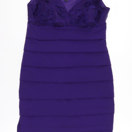 Enfocus Studio Women's Purple Bodycon Dress, Size 12