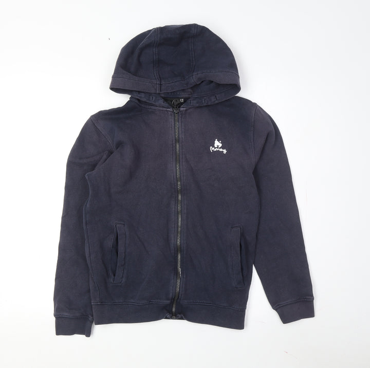 Money Boys Navy Hoodie 12-13 Years Full Zip Cotton Polyester