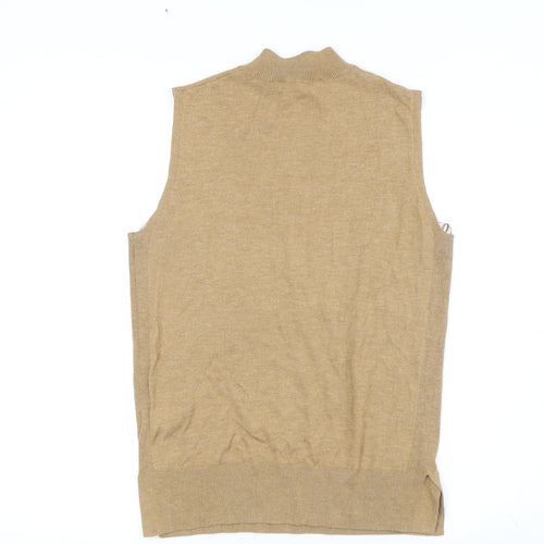 French Connection Women's Beige Mock Neck Vest XS
