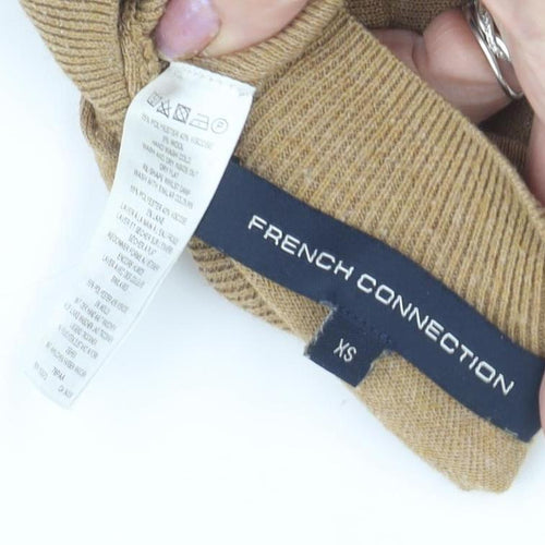 French Connection Women's Beige Mock Neck Vest XS
