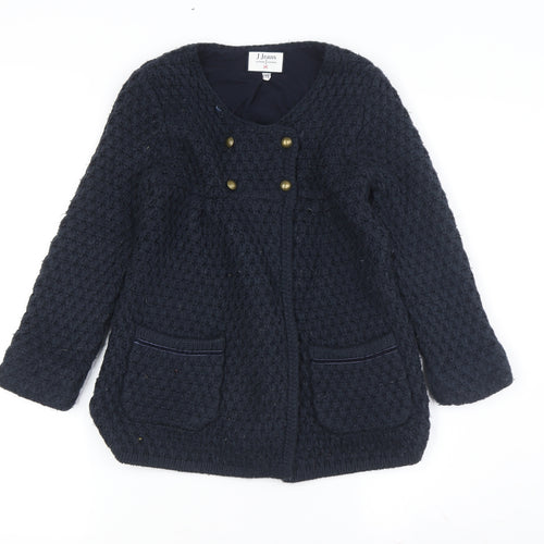 J Jeans Girls Navy Cardigan, Size 7-8, Acrylic, Button Accents