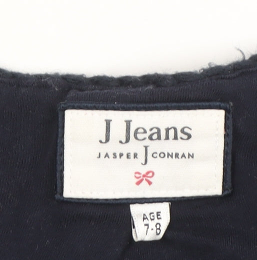 J Jeans Girls Navy Cardigan, Size 7-8, Acrylic, Button Accents