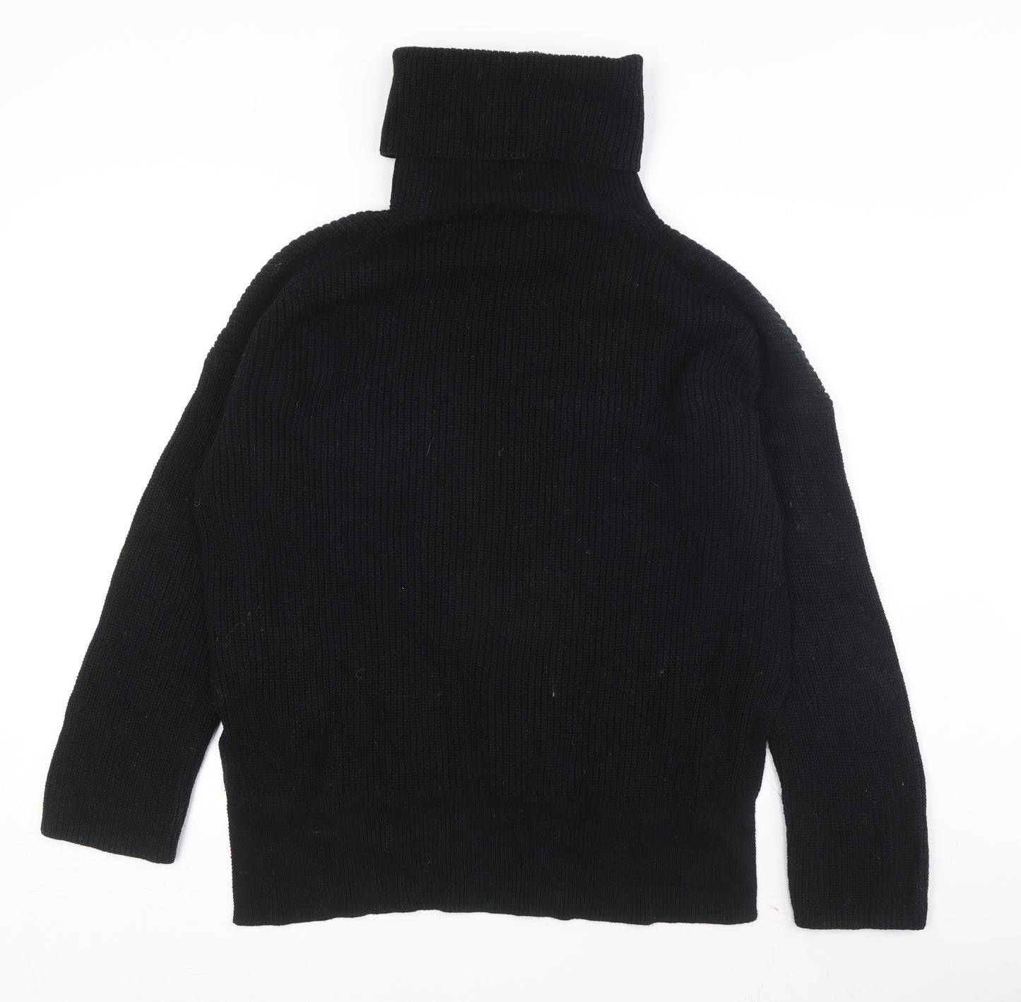 AllSaints Women's Black Medium Mock Neck Jumper