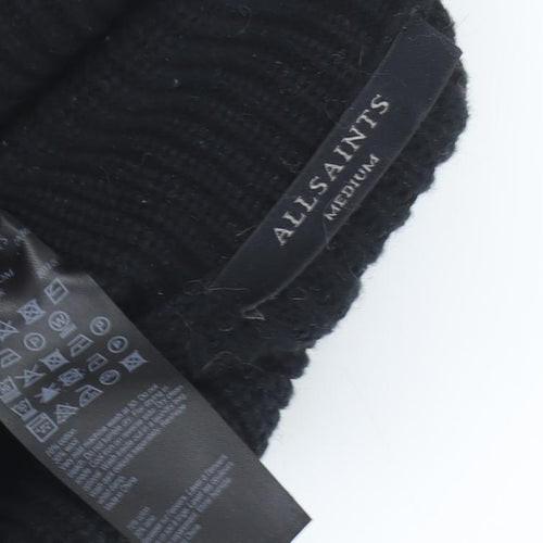 AllSaints Women's Black Medium Mock Neck Jumper