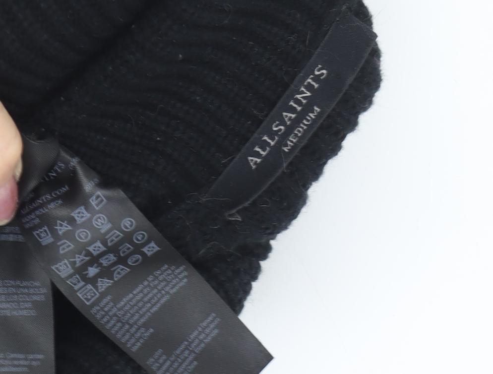AllSaints Women's Black Medium Mock Neck Jumper