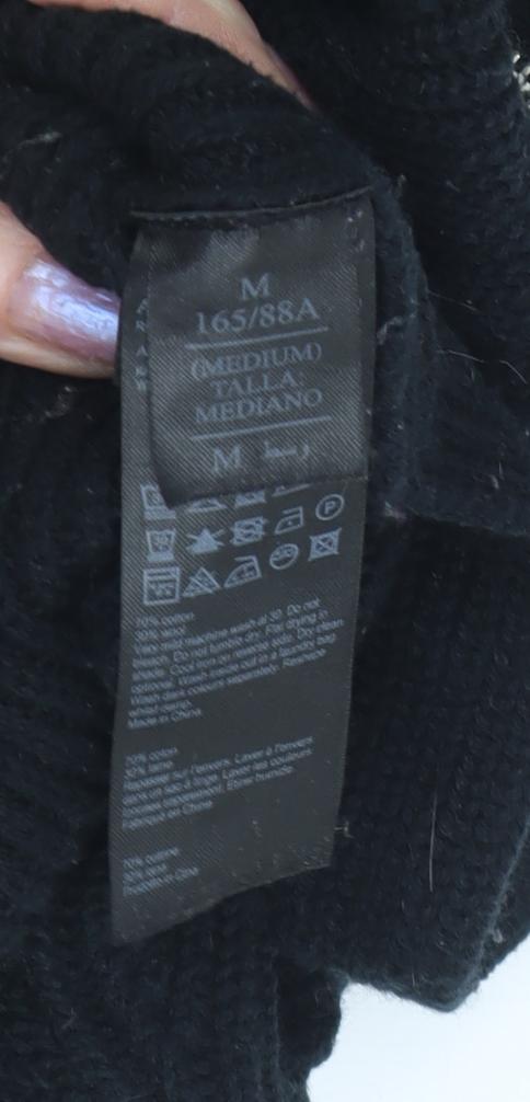 AllSaints Women's Black Medium Mock Neck Jumper