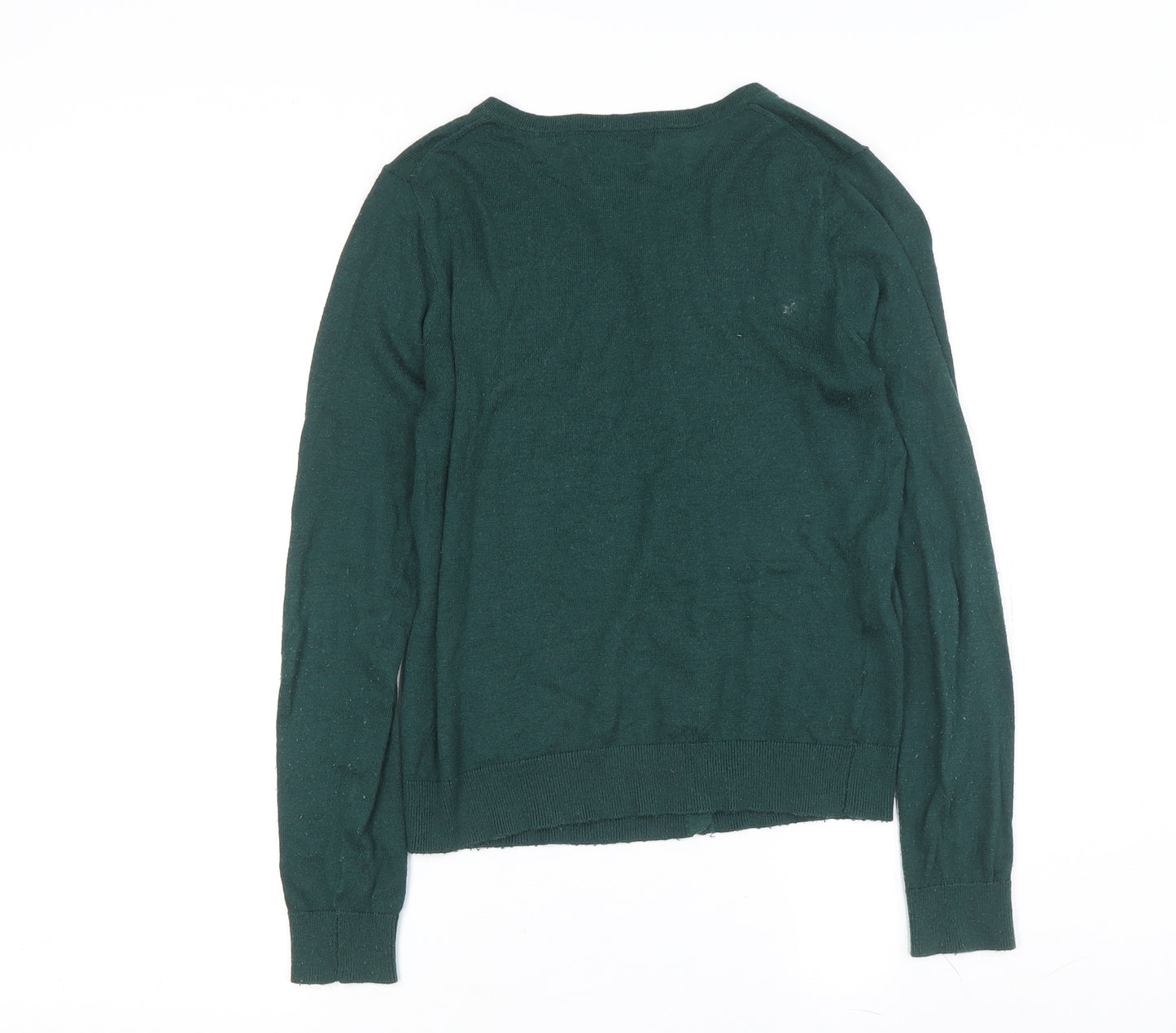 MANGO Women's Green Cashmere Cardigan XS