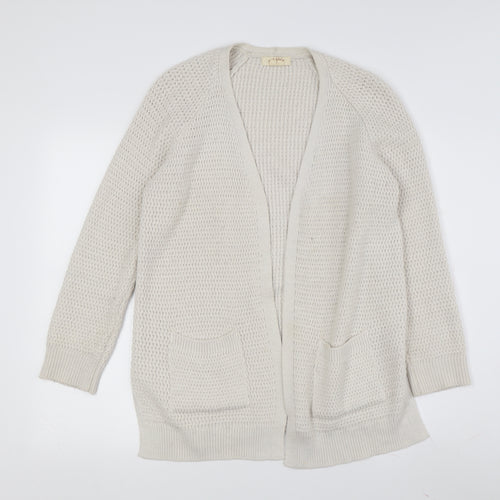 Fat Face Women's Beige V-Neck Cardigan Size 10