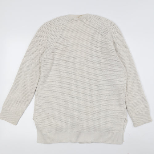 Fat Face Women's Beige V-Neck Cardigan Size 10