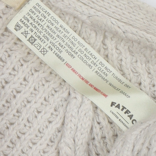 Fat Face Women's Beige V-Neck Cardigan Size 10