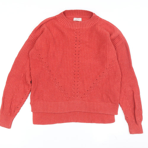 FatFace Women's Red Pullover Jumper, Size 6, Cotton Knit