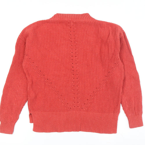 FatFace Women's Red Pullover Jumper, Size 6, Cotton Knit