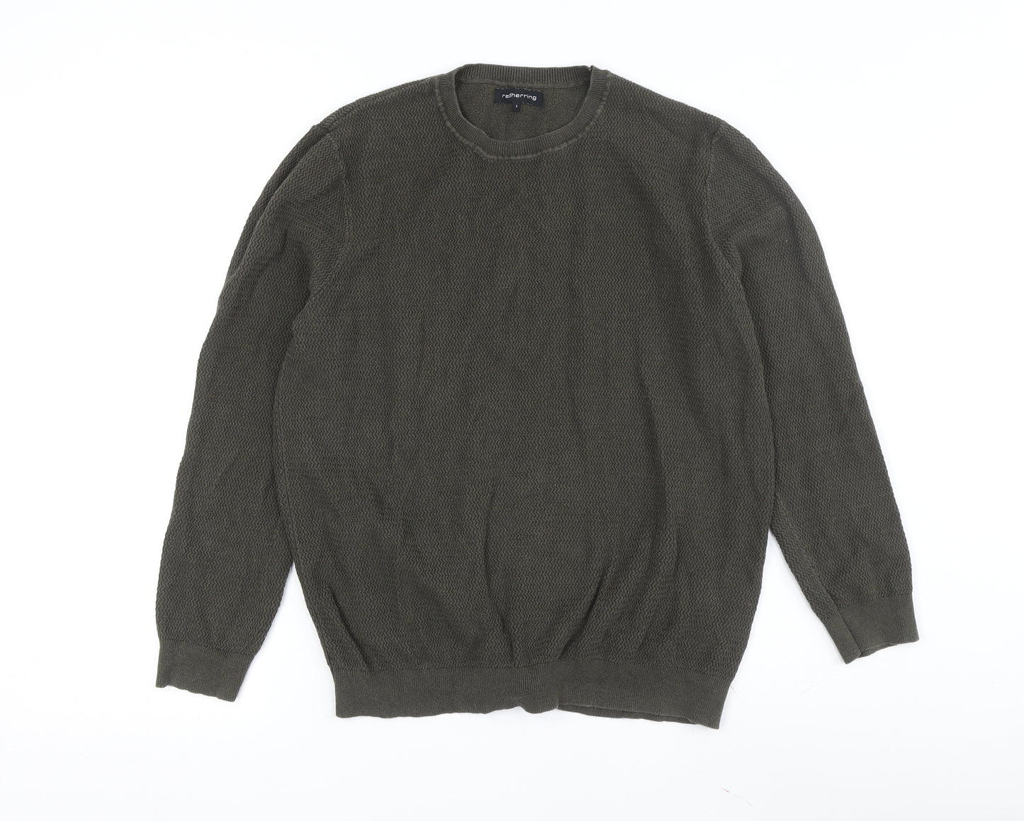 RedHerring Men's Green L Pullover Jumper