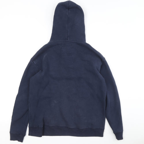 Hollister Men’s Blue Hoodie Medium Logo Graphic