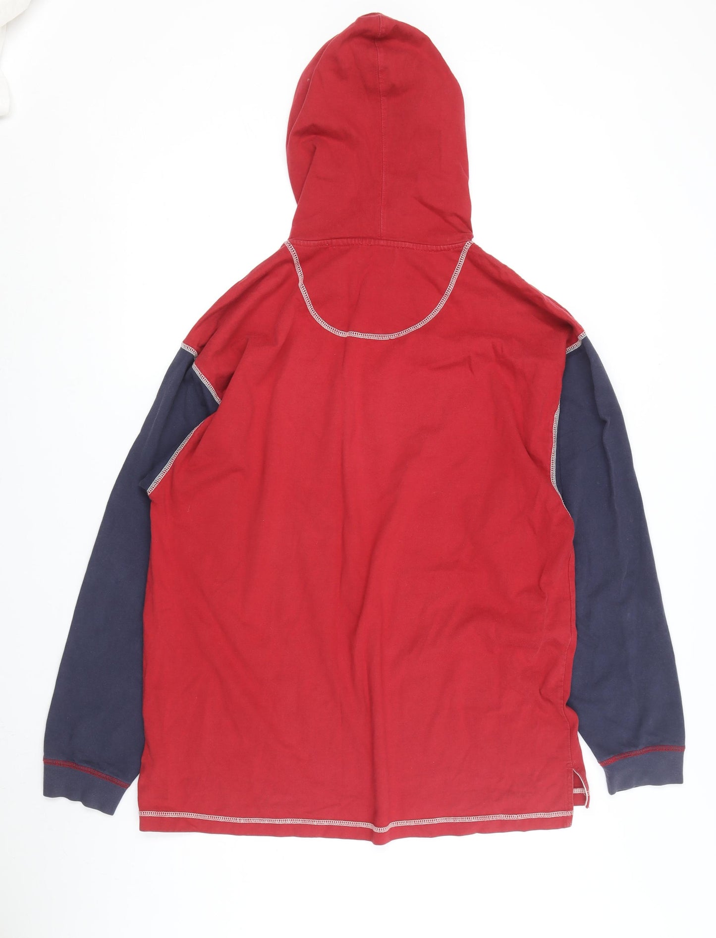 FILA Men's Red Pullover Hoodie - L, Hooded Logo