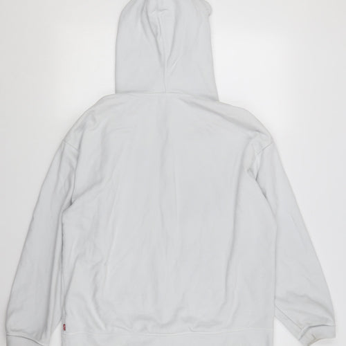 Levi's Men's White Hoodie L Pullover with Logo