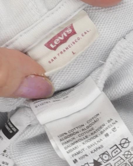 Levi's Men's White Hoodie L Pullover with Logo