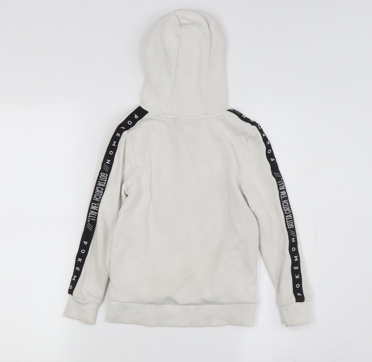 Pokémon Boys White Hoodie 5-6 Years Pullover Cartoon Graphic