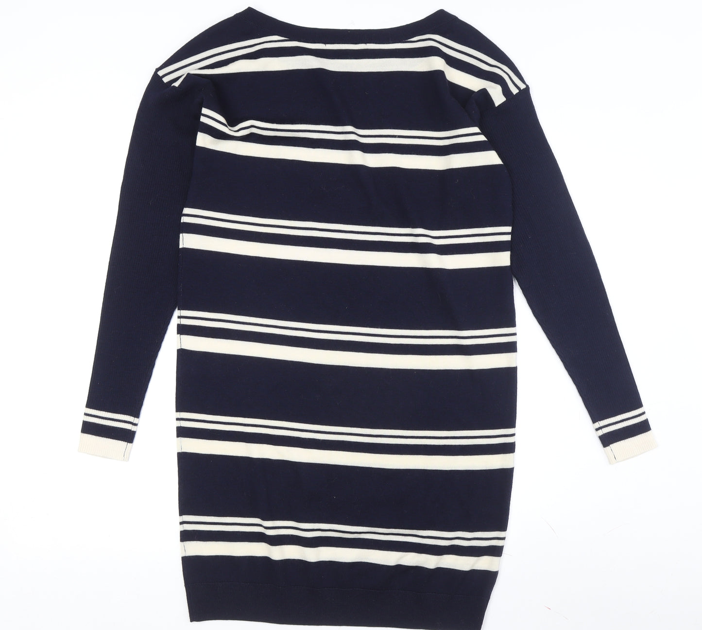 Lacoste Women's Blue Striped Wool Jumper Dress Size 8