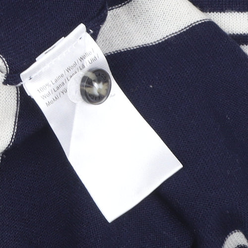 Lacoste Women's Blue Striped Wool Jumper Dress Size 8