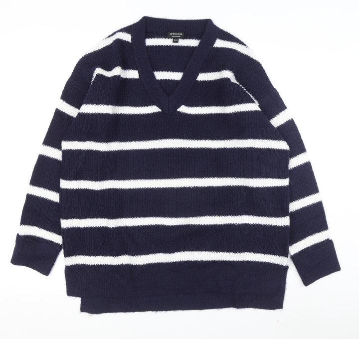 JD Williams Women's Blue Striped Pullover Jumper, Size 12