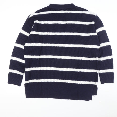 JD Williams Women's Blue Striped Pullover Jumper, Size 12