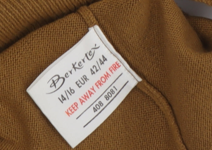 Berkatex Women's Brown Pullover V-Neck Jumper 14/16