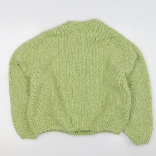 Pull&Bear Women’s Green M Pullover Chunky Knit Jumper
