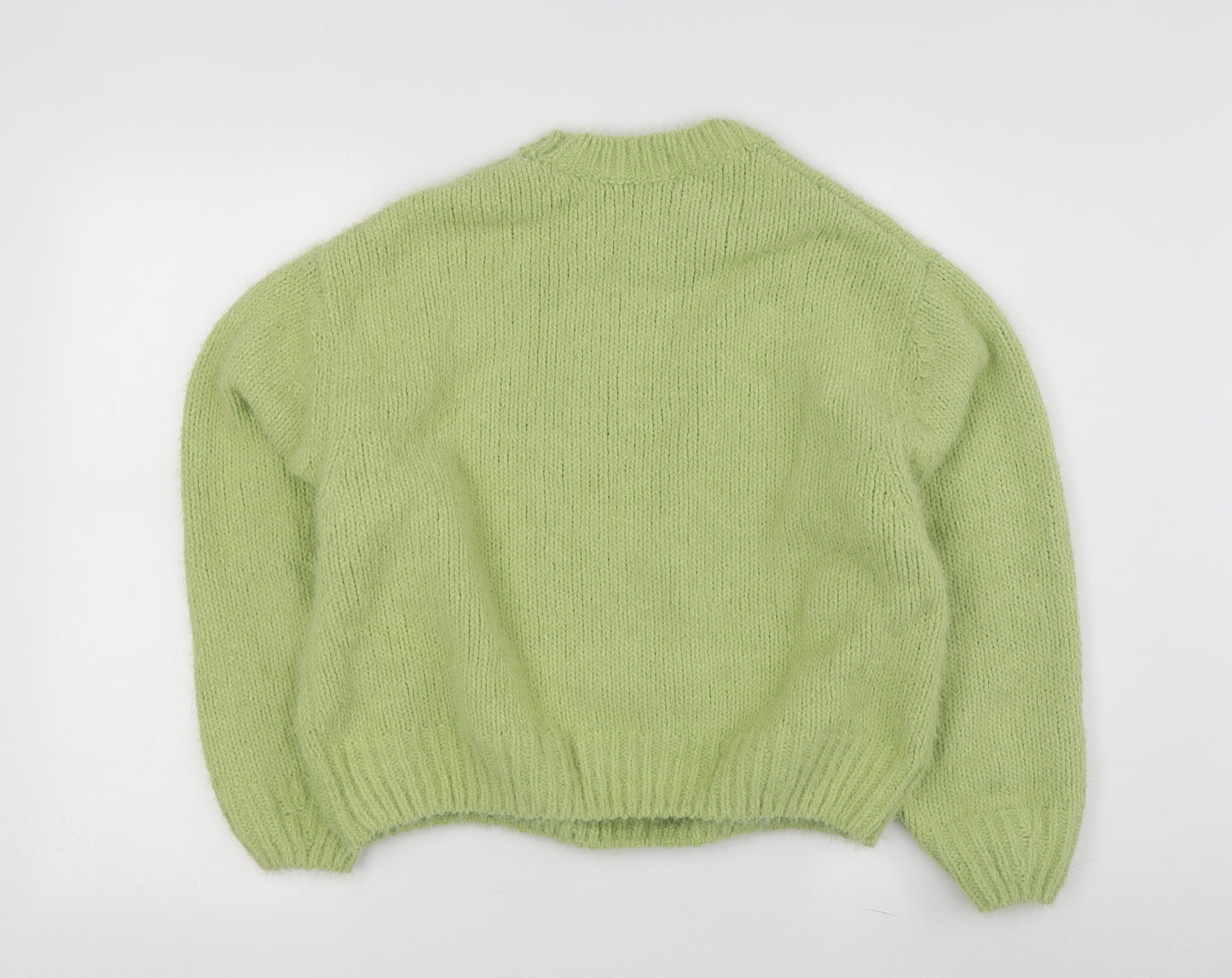 Pull&Bear Women’s Green M Pullover Chunky Knit Jumper