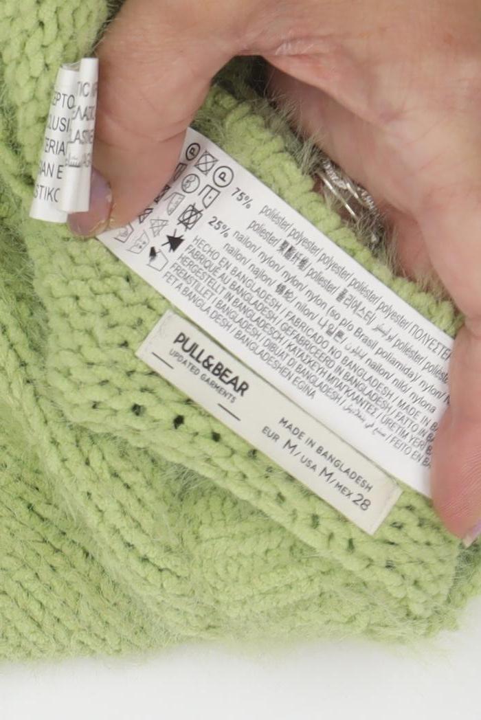Pull&Bear Women’s Green M Pullover Chunky Knit Jumper