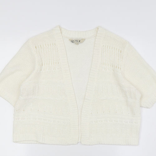 Spirit at M&Co Women's White Cardigan Size 14