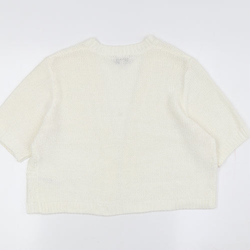 Spirit at M&Co Women's White Cardigan Size 14